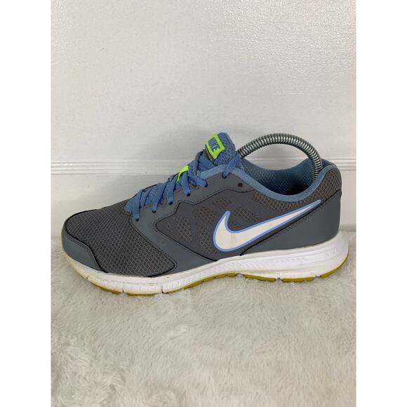 Nike Downshifter 6 Running Shoes Size 8.5 Gray Blue Green 684765-021 Sneakers - Picture 4 of 10